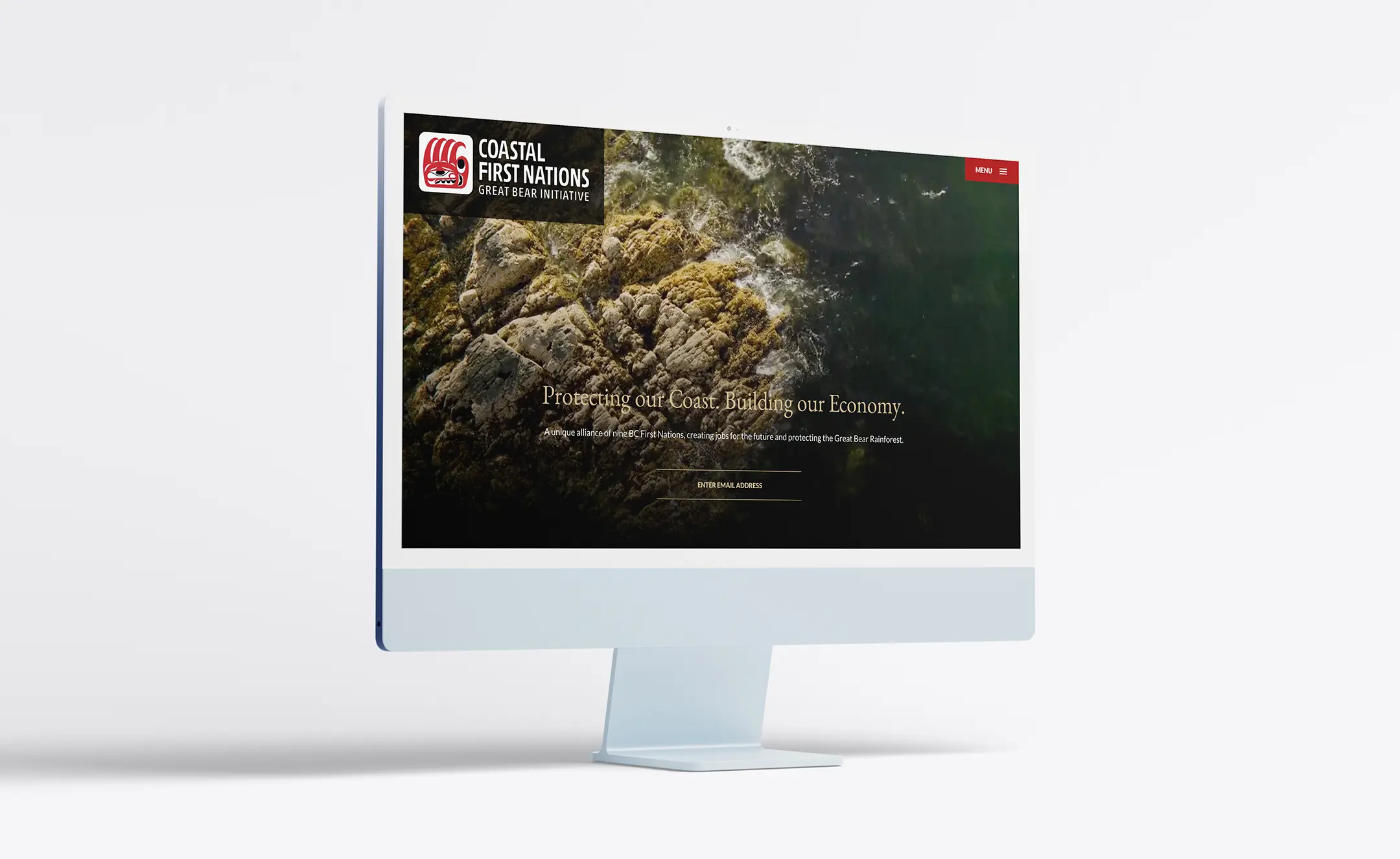 Coastal First Nations website displayed on a computer