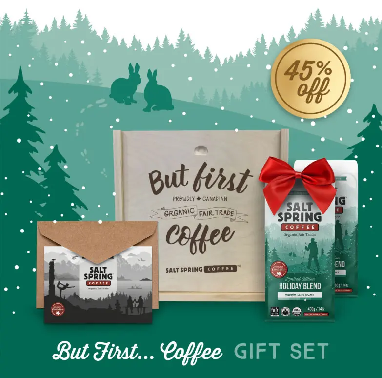 Social media advertisement for Salt Spring Coffee campaign