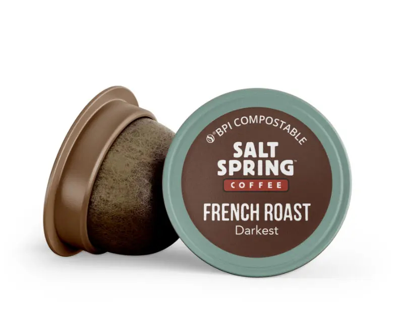 Salt Spring Coffee individual pod package design