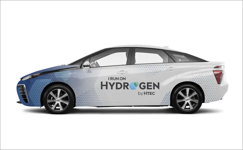 HTEC vehicle wrap design shown from another angle