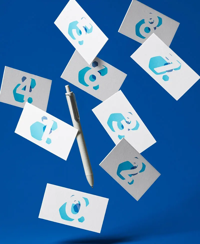 HTEC numbered card designs