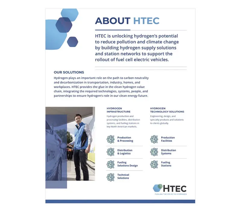 HTEC printed handout design