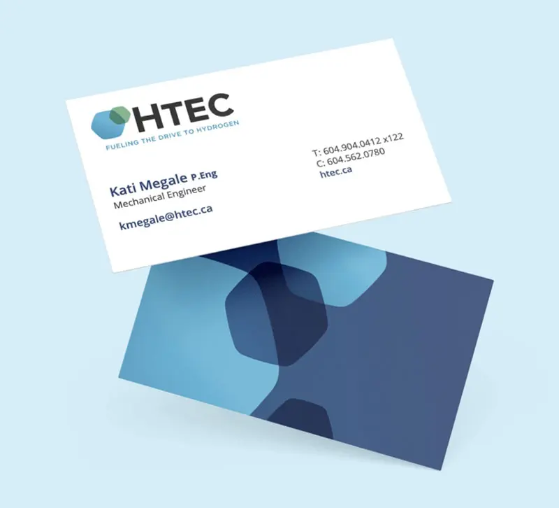 HTEC business card design