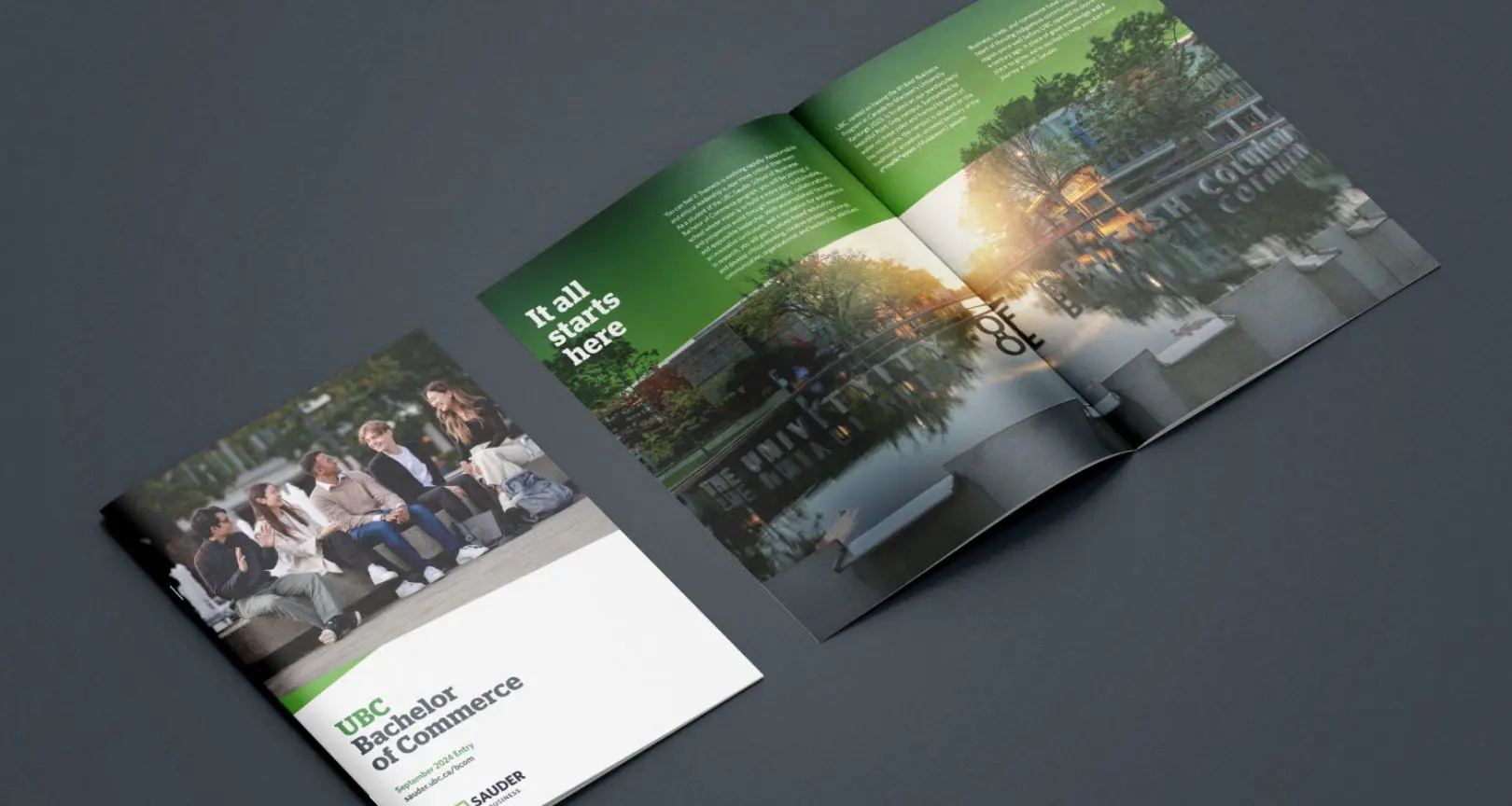 Brochure designed for UBC Sauder School of Business