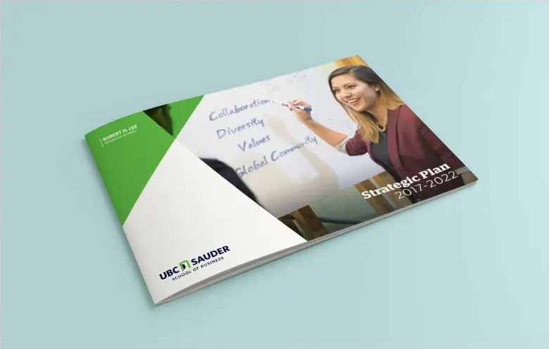 Booklet designed for UBC Sauder School of Business